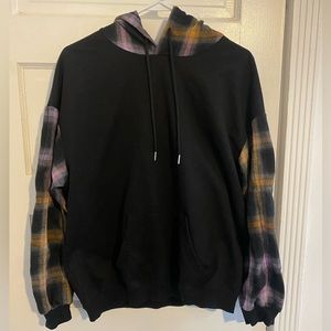 Plaid Black hoodie